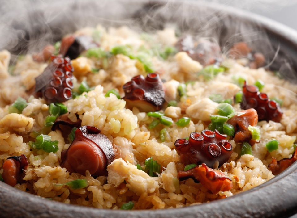 Awaji Island seafood rice dish with fresh local ingredients, showcasing regional dining rooted in seasonal flavors