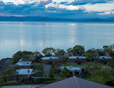 Lake Biwa waterfront villas with expansive lake views, offering a quiet and scenic escape