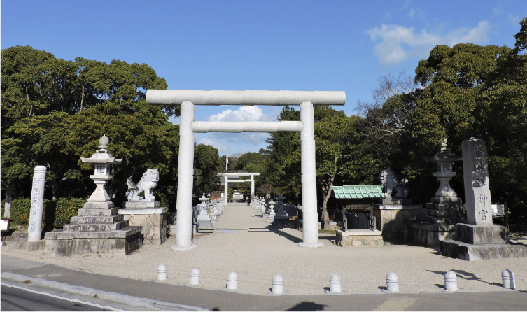 Stone torii gate leading to Izanagi Jingu Shrine on Awaji Island, offering a visit to one of Japan's oldest spiritual sites near Hotel New Awaji stays
