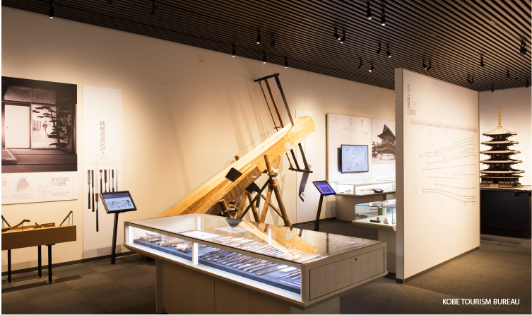 Exhibition of traditional Japanese woodworking tools, offering insight into craftsmanship and design culture in Kobe