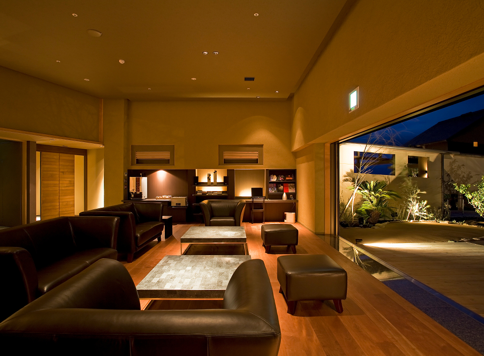 Amahara luxury suite living area with modern seating and open views, offering a refined and spacious private stay